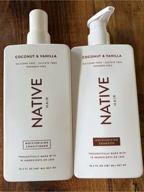 Native Coconut & Vanilla Shampoo & Conditioner Moisturizing 16.5 fl oz New lot 2
